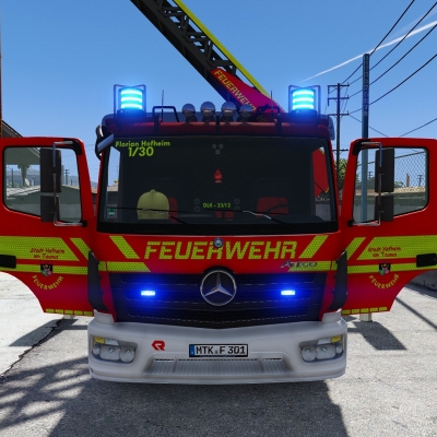 GTA 5 Mod - Feuerwehr Hofheim am Taunus Skin Mercedes-Benz Atego DLK Metz - PC Download