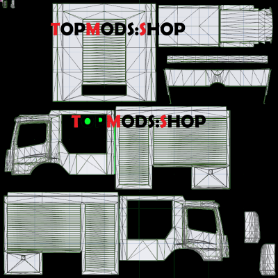 Design-Template: Mercedes-Benz Atego Feuerwehr HLF (Anpassbare UI-Schablone)