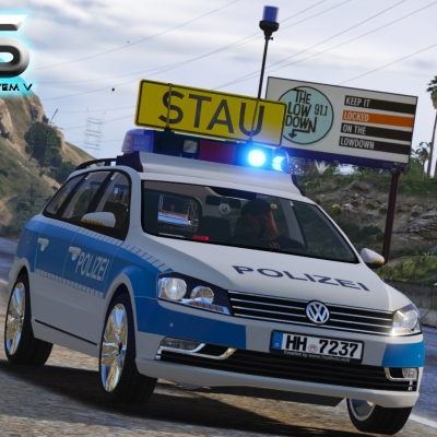 GTA 5 Mod - VW Passat B7 Polizei Hamburg - PC Download