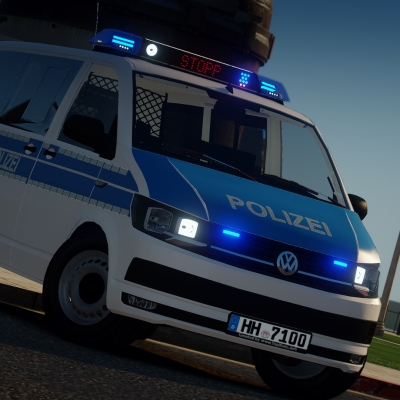 GTA 5 FiveM Mod - Volkswagen Transporter 6 Polizei Hamburg - (ELS) PC Download