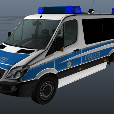 GTA 5 Mod - Mercedes-Benz Sprinter Polizei Bundespolizei - (ELS) PC Download